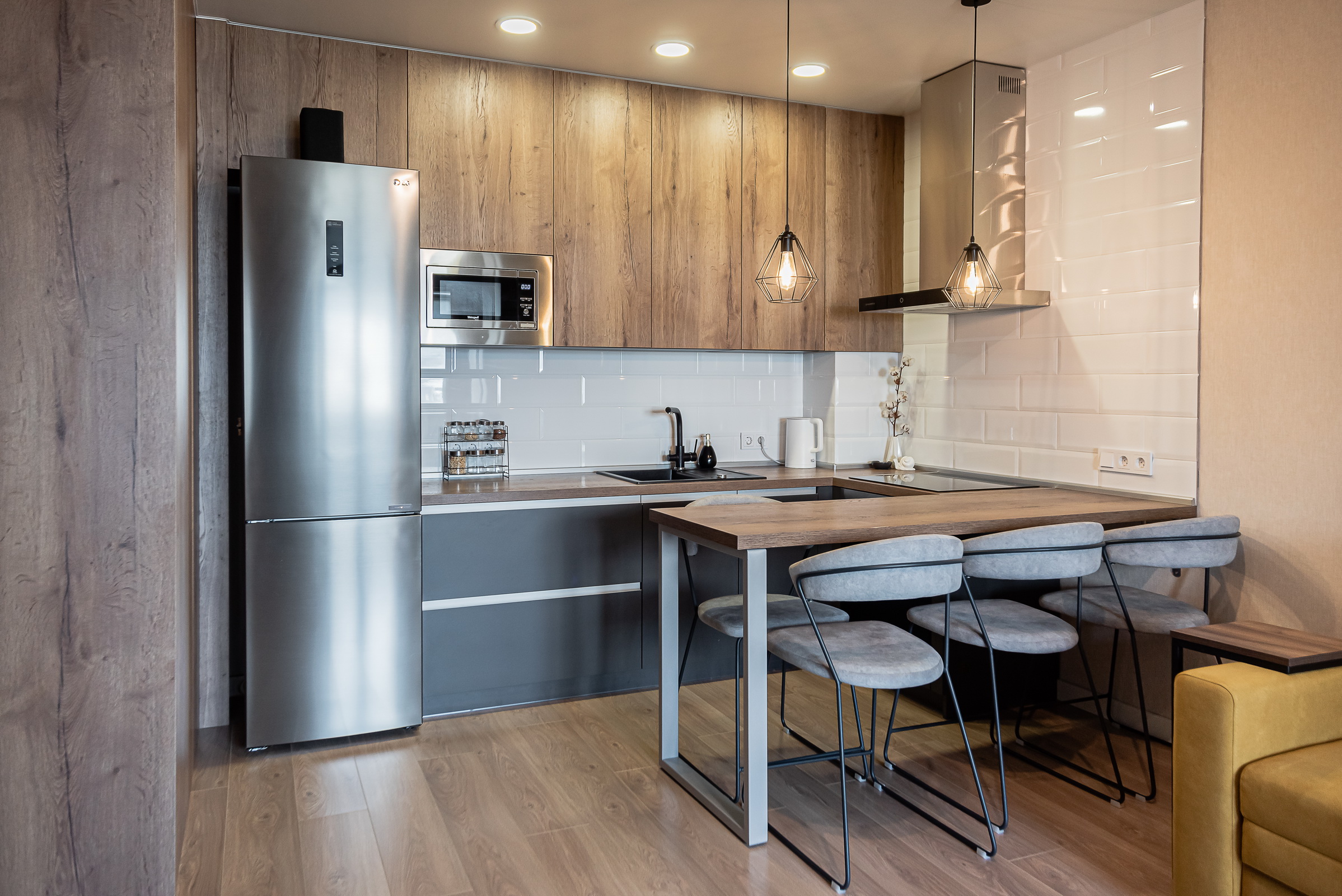 П-образная кухня: особенности и варианты дизайна П-образная кухня: особенности и варианты дизайна